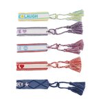 Braided Bracelets Factory - OEM High Quality Custom Name Bride Knitted Word Adjustable Woven Embroidery Tassel