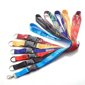 Custom Lanyards Factory - OEM High Quality Polyester Phone Printed Design Sublimation Woven Wrist