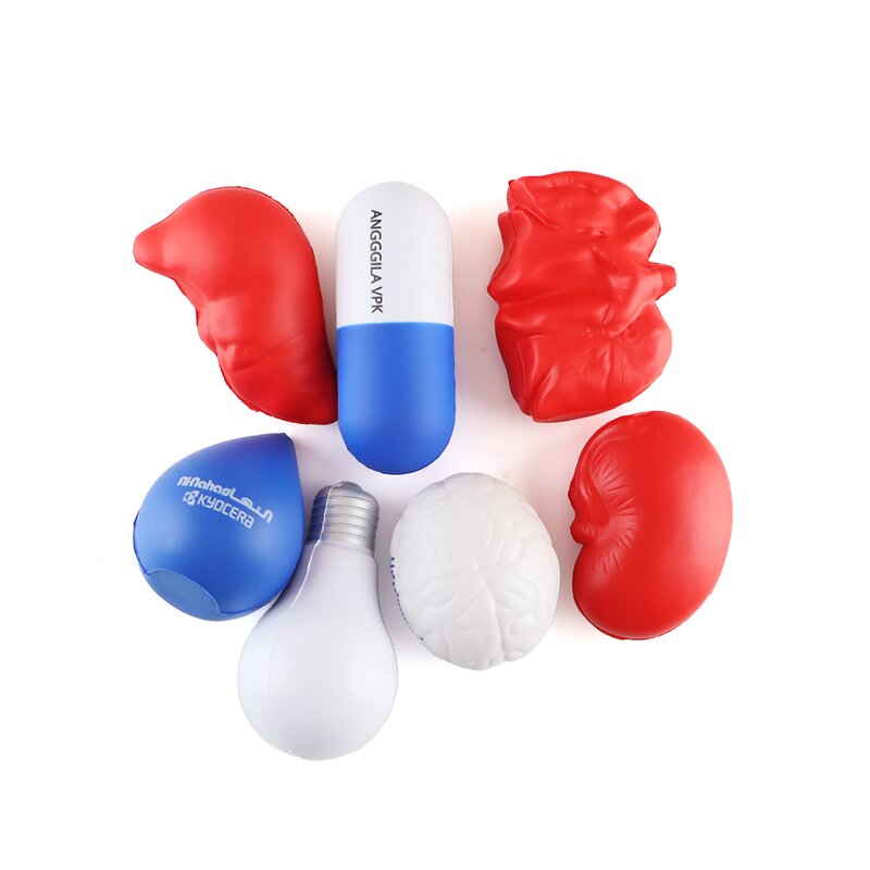 Pill Stress Ball Factory - OEM Novelty Custom Logo Promotion Release Pressure Anti PU Squishy Toys