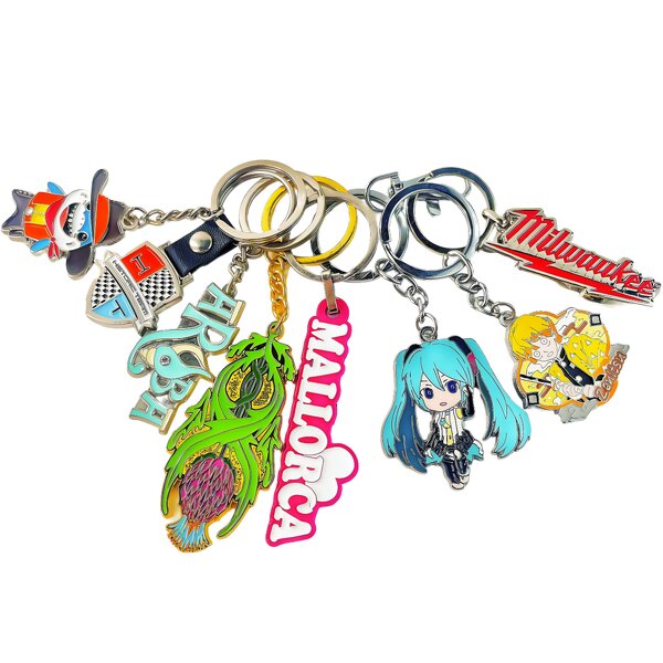 Enamel Keychains Factory - OEM Custom 2D/3D Metal Fashion Design Lightweight Hard-Wearing Zinc Alloy Keyring