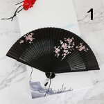 Hand Held Fan Factory - OEM High Quality Mini Chinese Bamboo Rib Customized Logo Silk Fan
