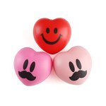 Heart Stress Ball Factory - OEM Promotional Custom Red Heart Shape Soft PU Foam Anti Squishy Toys