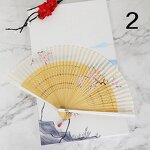 Hand Held Fan Factory - OEM High Quality Mini Chinese Bamboo Rib Customized Logo Silk Fan