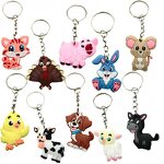 Silicone Keychain Factory - OEM Sanri 3D Anime Cinnamon Dog Plastic Rubber PVC with Ring