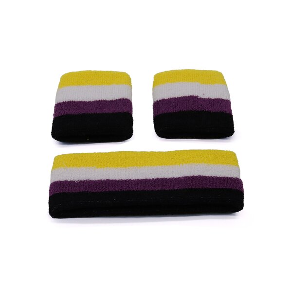 Sweat Head Bands Factory - OEM Fashion Colorful Stripe Soft Terry Cloth Sport Athletic