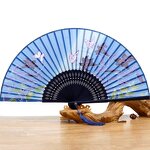 Silk Fan Factory - OEM High Quality Custom Logo 21-23cm Mini Hand-held Chinese Bamboo Rib