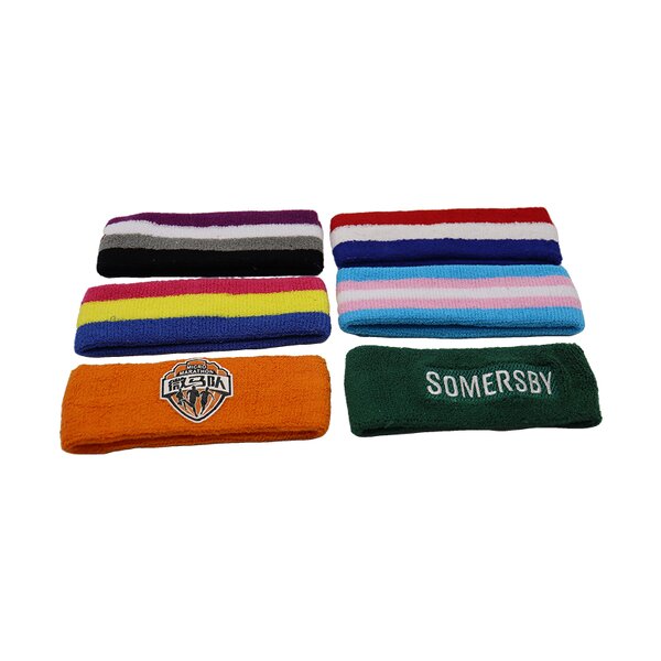 Sweatband Factory - OEM 2025 Soft Cotton with Logo Colorful Thin Wrist Band for Running