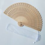 Hand Held Fan Factory - OEM Customer Logo High Quality One Side Printing Bamboo Rib Mini