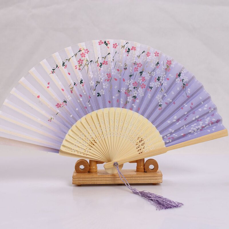 Folding Fan Factory - OEM Eco Friendly Wedding Gifts Hand Silk Fans Custom Printed Folding Carved