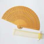 Hand Held Fan Factory - OEM High Quality Customer Logo One Side Printing Chinese Bamboo Rib