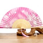Silk Fan Factory - OEM High Quality Custom Logo 21-23cm Mini Hand-held Chinese Bamboo Rib
