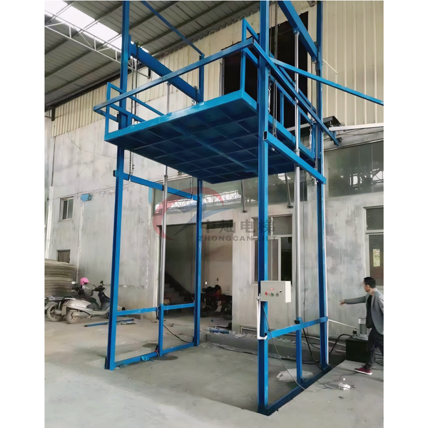 Cargo Lift Platform Manufacturer - Hydraulic Wall Mounted Double Guide Rail Lift