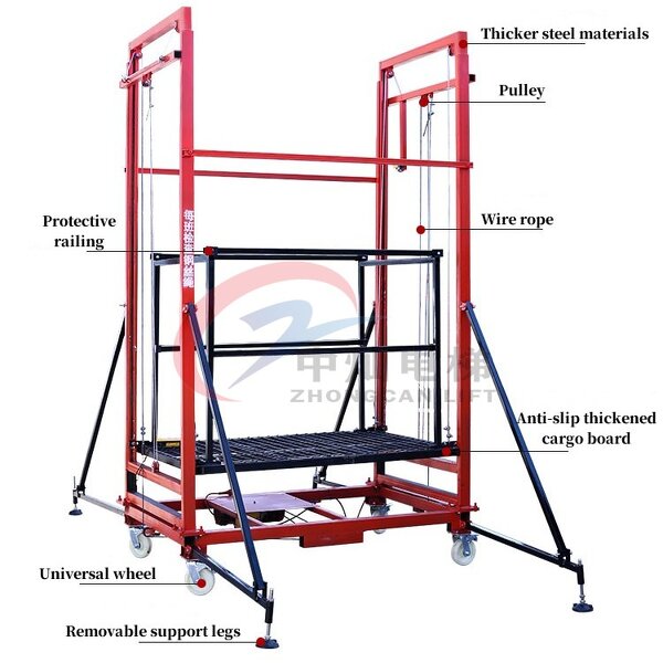 Lifting Platform Manufacturer - 6-8m Foldable Electric Scaffolding Lift Machine