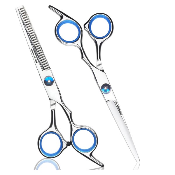 Precision Haircut Scissors Set Stainless Steel Barber Shears with Sharp Blades for Home & Kids Thinning Shears for Hair Cutting