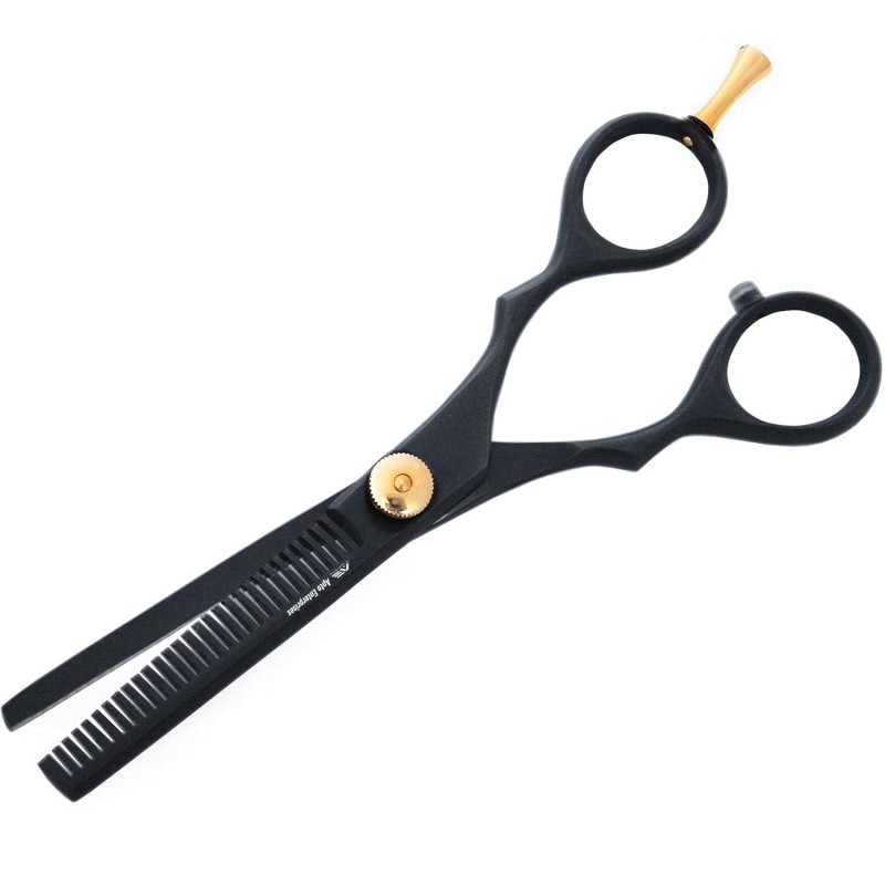 Barber Hair Thinning Shears Professional Hair Thinning Scissors Black Hairdressing Thinning Scissors for All Hair Type Black