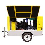 Screw Air Compressor Factory - OEM Portable Industrial with 8 Bar Diesel Engine Lubricated Air Cooled