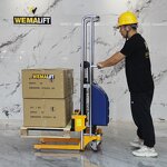 Pallet Stacker Manufacturer - Factory Price 400kg Semi Electric Mini Portable Stacker