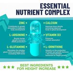 Growth Capsules Factory - Height Maximizer with Calcium GABA Zinc for All Ages