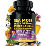 Sea Moss Capsules Supplier - GMP Factory OEM Black Seed Oil Ashwagandha Turmeric