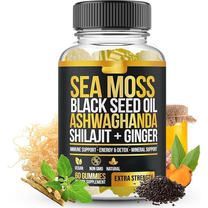 Sea Moss Gummies Factory - Private Label Halal Black Seed Oil Ashwagandha Ginger