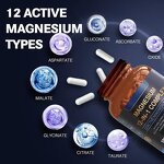 Magnesium Capsules Supplier - 12-in-1 Complex 700mg Glycinate for Muscle Heart Support