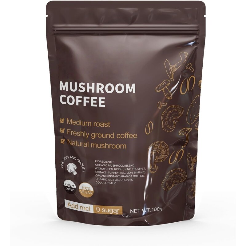 Mushroom Coffee Powder Supplier - OEM with Lion's Mane Reishi Instant Energy Drink