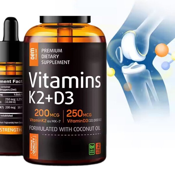 Vitamin K2 D3 Drops Supplier - OEM Vegan Immune Support Sublingual Liquid