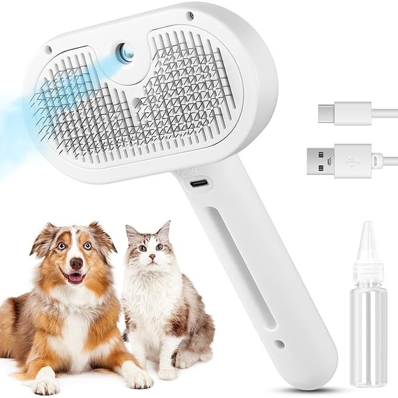 Cat Steam Brush Manufacturer - 3 in 1 Water Brush Self Cleaning Slicker Brush