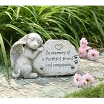 Dog Memorial Statue Factory - Sleeping Angel Figurine Grave Marker Outdoor