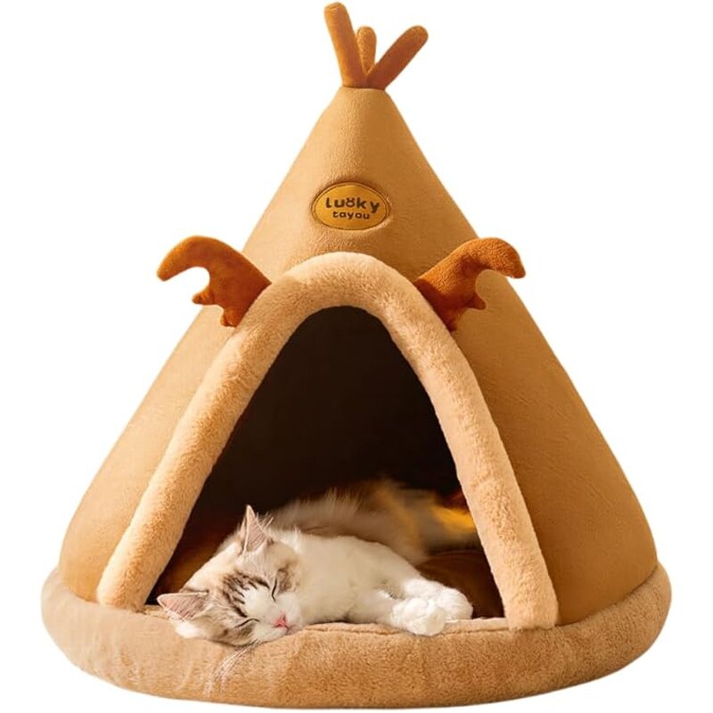 Self-Warming Pet Bed Factory - Plush Mongolian Yurt Tent Insulated Cat House