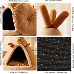 Self-Warming Pet Bed Factory - Plush Mongolian Yurt Tent Insulated Cat House