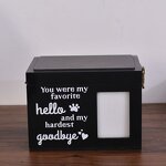 Pet Memorial Urn Factory - Large Wooden Cremation Urn with Photo Frame Gift