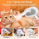Cat Steam Brush Manufacturer - 3 in 1 Water Brush Self Cleaning Slicker Brush