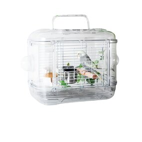 Bird Travel Carrier Factory - Iron Cage for Parrots Conures Cockatiels White
