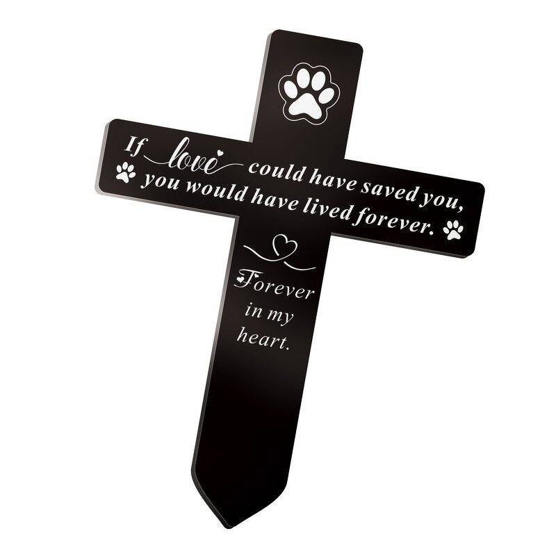 Pet Memorial Cross Supplier - Stake Plaques for Garden Grave Marker Gift