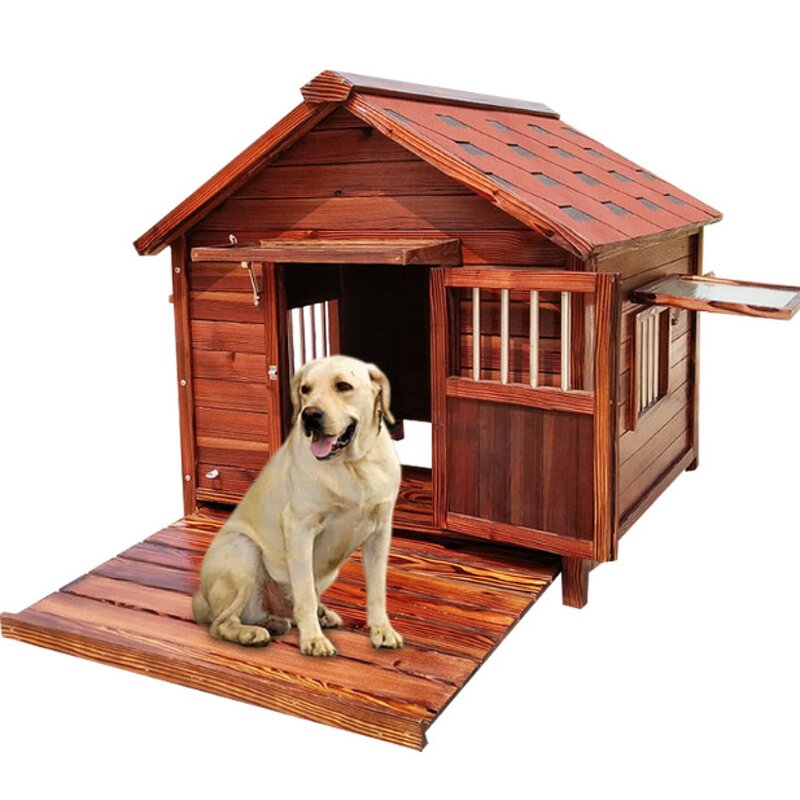 Dog Crate Supplier - Solid Wood Outdoor Rainproof Kennel Indoor Cage