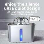 Stainless Steel Pet Fountain Factory - 95oz Automatic Water Dispenser with Filters