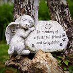 Dog Memorial Statue Factory - Sleeping Angel Figurine Grave Marker Outdoor