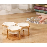 Elevated Cat Bowl Supplier - Set of 3 Single Raised Stainless Steel Dish Stand