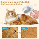 Cat Steam Brush Manufacturer - 3 in 1 Water Brush Self Cleaning Slicker Brush