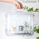 Bird Travel Carrier Factory - Iron Cage for Parrots Conures Cockatiels White