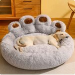 Plush Pet Bed Manufacturer - Footprints Nest Cute Bear Paw Sofa Bed Wholesale