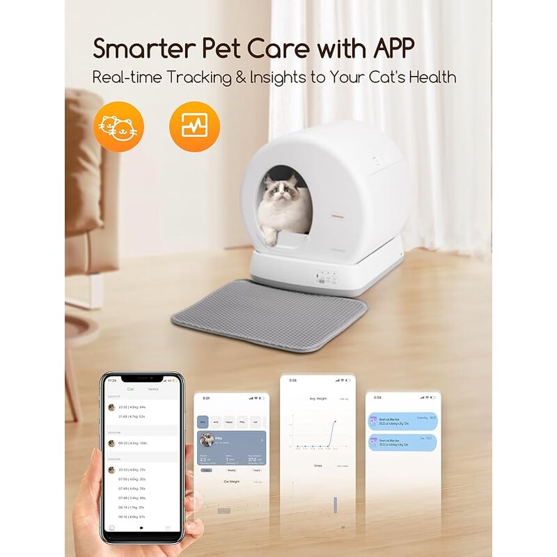 Smart Cat Litter Box Factory - Self-Cleaning Safety Protection APP Control
