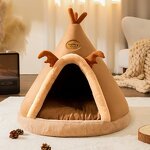 Self-Warming Pet Bed Factory - Plush Mongolian Yurt Tent Insulated Cat House