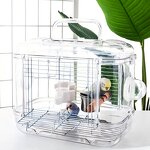 Bird Travel Carrier Factory - Iron Cage for Parrots Conures Cockatiels White