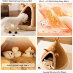 Self-Warming Pet Bed Factory - Plush Mongolian Yurt Tent Insulated Cat House