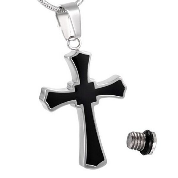 Memorial Urn Necklace Supplier - Sterling Silver Cross Cremation Jewelry Keepsake