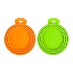 Silicone Pet Can Lid Supplier - 2 Packs BPA Free Dishwasher Safe Food Can Cover