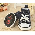 Pet Dog Shoes Supplier - 4pcs/set Denim Canvas Waterproof Non-slip Outdoor