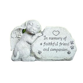 Dog Memorial Statue Factory - Sleeping Angel Figurine Grave Marker Outdoor
